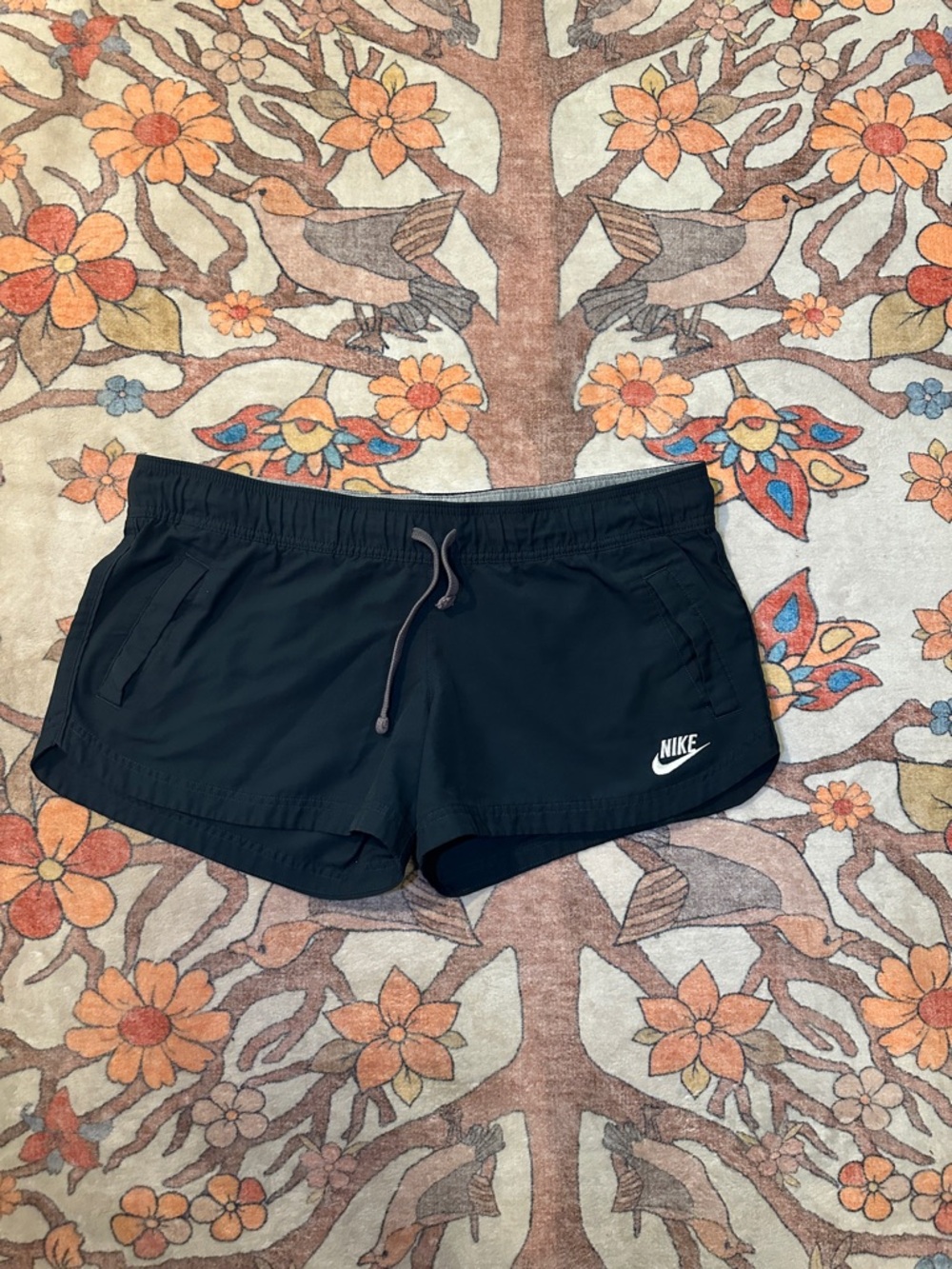 Nike Black Women's Running Shorts with Drawcord